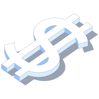 Revenue reliability and cash flow graph icon
