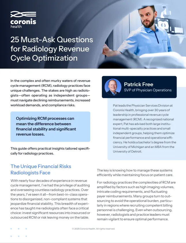 25 Must-Ask Questions for Radiology Revenue Cycle Optimization