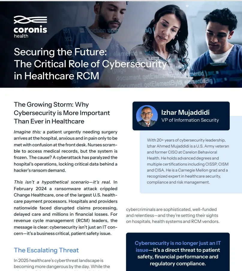 Securing the future: The critical role of cybersecurity in healthcare RCM