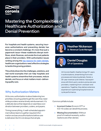 Mastering the Complexities of Healthcare Authorization and Denial Prevention